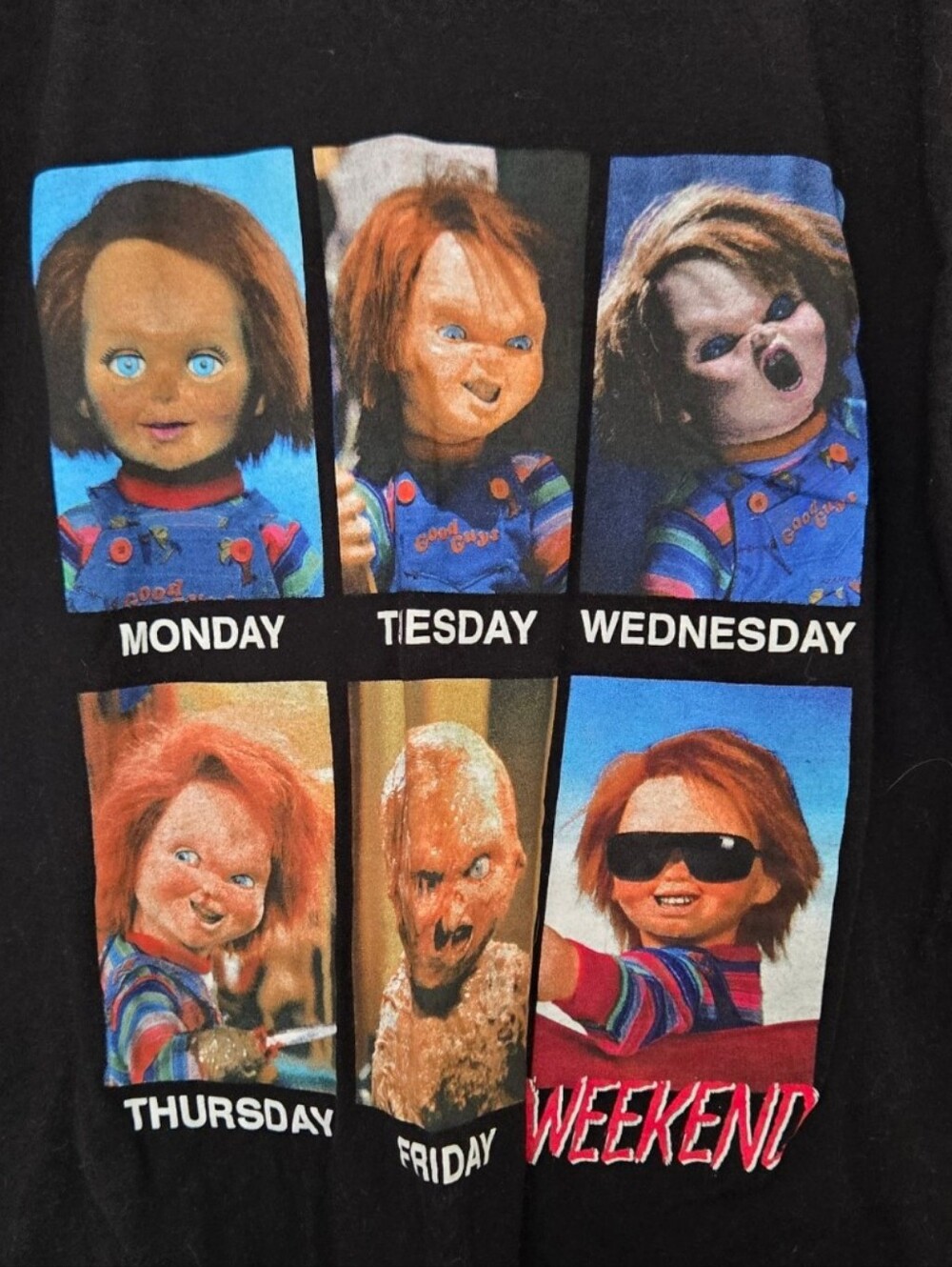 🔪 Chucky "Days of the Week" Graphic Tee | Size Medium - Picture 3 of 5